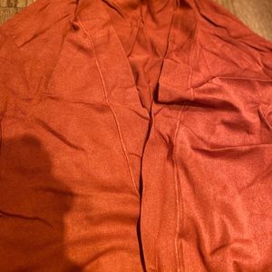 Long deep orange cardigan